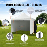 10x10 FT Pop up Canopy with Removable Sidewalls, Instant Canopies Portable Gazebo & Wheeled Bag, UV Resistant Waterproof, Enclosed Canopy Tent for Outdoor Events, Patio, Backyard, Party, Camping